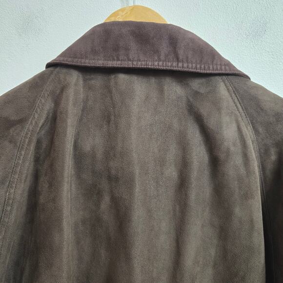 Claiborne Mens Vintage 90s Y2K Chore Barn Field Brown Sueded Finish Coat XL - Picture 10 of 12